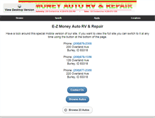 Tablet Screenshot of ezmoneyauto.com